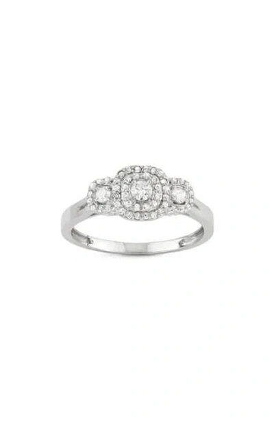 Fzn 10k White Gold Diamond Ring