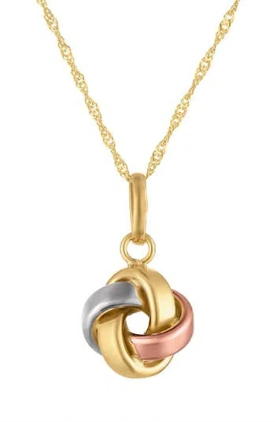 Fzn 14k Gold Knot Pendant Necklace In Yellow