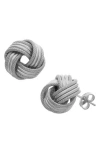 Fzn 14k Gold Knot Stud Earrings In Silver