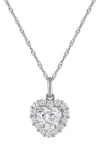 Fzn 14k Gold Lab Grown Diamond Pendant Necklace In Silver