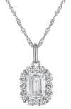 Fzn 14k Gold Lab Grown Diamond Pendant Necklace In Silver