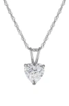 Fzn 14k Gold Lab Grown Diamond Pendant Necklace In White