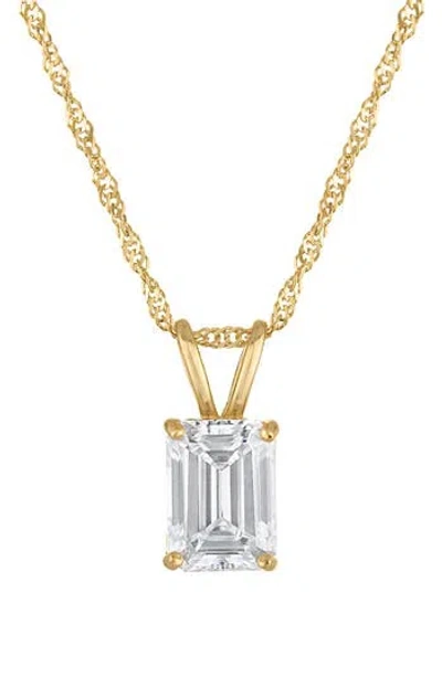 Fzn 14k Gold Lab Grown Diamond Pendant Necklace In Yellow