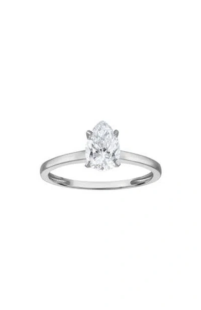Fzn 14k Gold Lab Grown Diamond Ring In Silver