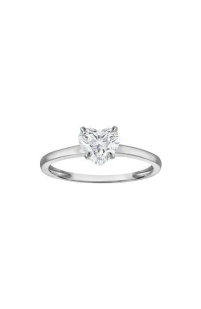 Fzn 14k Gold Lab Grown Diamond Ring In Silver