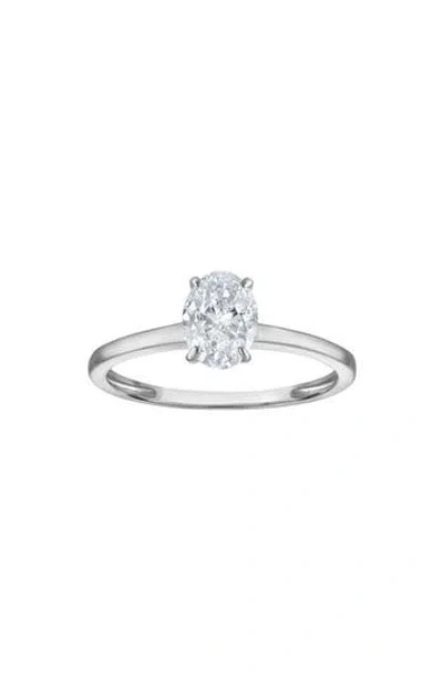 Fzn 14k Gold Lab Grown Diamond Ring In Silver