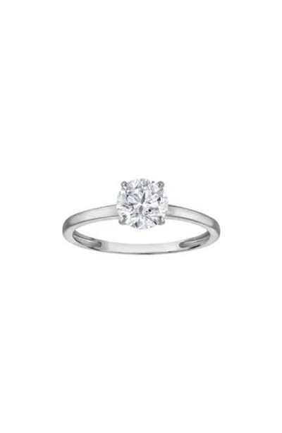 Fzn 14k Gold Lab Grown Diamond Ring In Silver