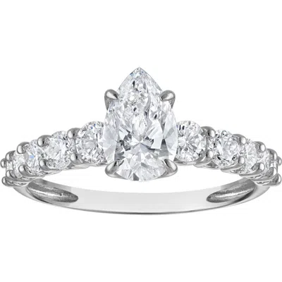 Fzn 14k Gold Lab Grown Diamond Ring In White