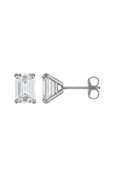 Fzn 14k Gold Lab Grown Diamond Stud Earrings In Silver