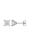 Fzn 14k Gold Lab Grown Diamond Stud Earrings In Silver