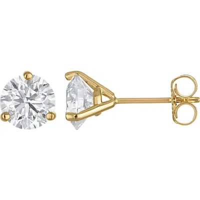 Fzn 14k Gold Lab Grown Diamond Stud Earrings In Yellow