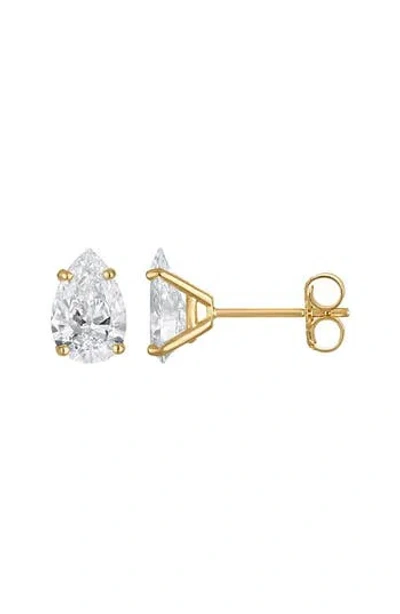 Fzn 14k Gold Lab Grown Diamond Stud Earrings In Yellow