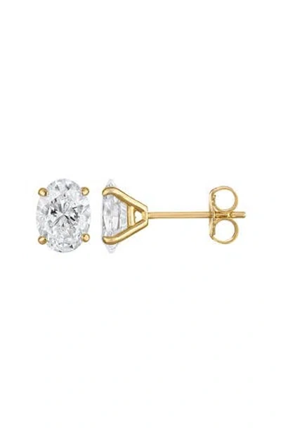 Fzn 14k Gold Lab Grown Diamond Stud Earrings In Yellow