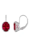Fzn 14k Gold Plate Citrine Drop Earrings In Ruby