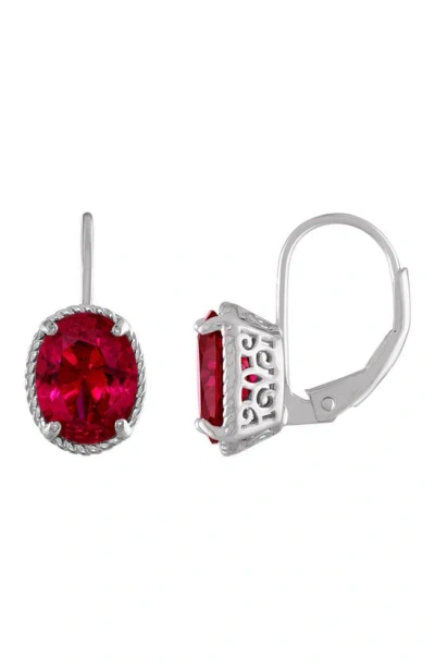 Fzn 14k Gold Plate Citrine Drop Earrings In Ruby