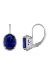 Fzn 14k Gold Plate Citrine Drop Earrings In Sapphire