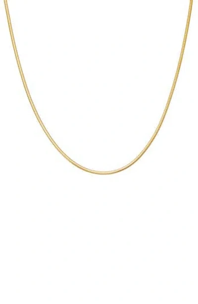 Fzn 14k Gold Plated Snake Chain Necklace