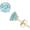 Fzn Amethyst Stud Earrings In Blue