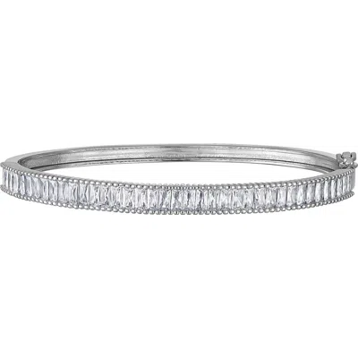 Fzn Baguette Cubic Zirconia Bangle Bracelet In Multi