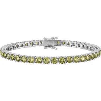 Fzn Birthstone Cubic Zirconia Tennis Bracelet In August