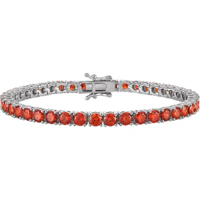 Fzn Birthstone Cubic Zirconia Tennis Bracelet In January