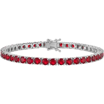 Fzn Birthstone Cubic Zirconia Tennis Bracelet In July