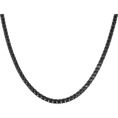Fzn Black Spinel Tennis Necklace