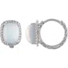 Fzn Braid Textured Huggie Hoop Earrings In Opal
