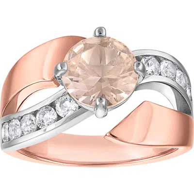 Fzn Bypass Cubic Zirconia Ring In Pink