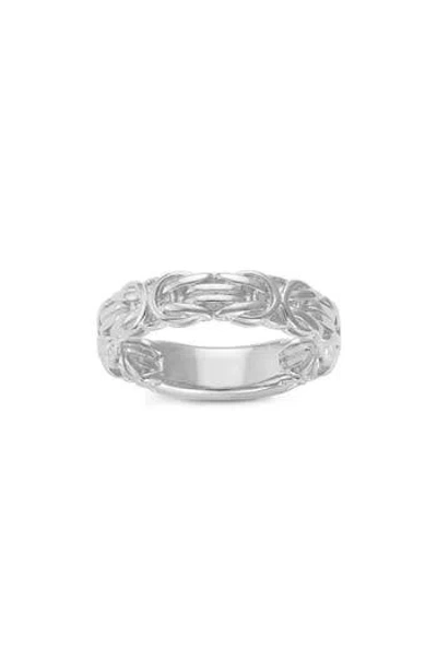 Fzn Byzantine Band Ring In Silver