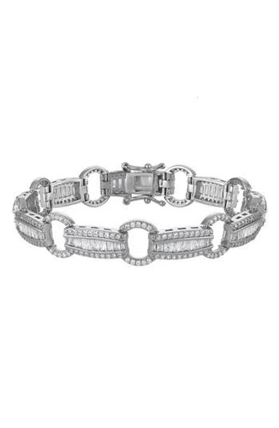 Fzn Chain Link Cubic Zirconia Bracelet In Metallic