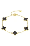 Fzn Clover Station Chain Bracelet In Yellow