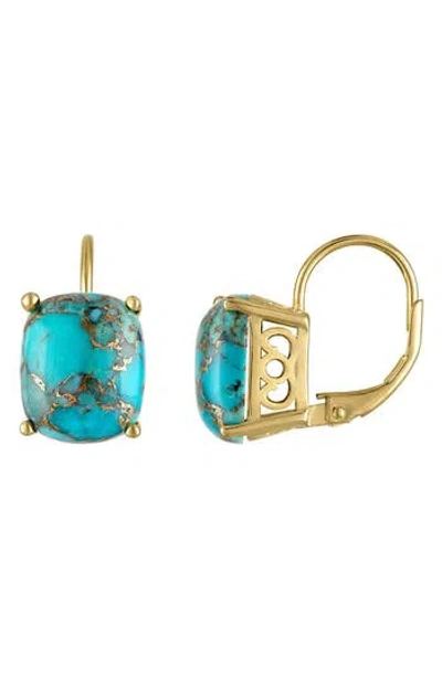 Fzn Composite Turquoise Drop Earrings In Yellow