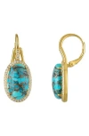 Fzn Composite Turquoise Drop Earrings In Yellow