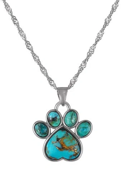 Fzn Composite Turquoise Pendant Necklace In Multi