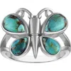 Fzn Composite Turquoise Ring In White