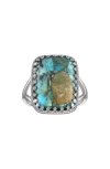 Fzn Composite Turquoise Ring In White