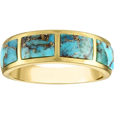 Fzn Composite Turquoise Ring In Yellow