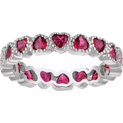 Fzn Created Ruby Heart Eternity Ring