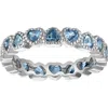 Fzn Created Ruby Heart Eternity Ring In London Blue
