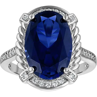 Fzn Created Sapphire Statement Ring
