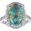 Fzn Created Sapphire Statement Ring In Turquoise