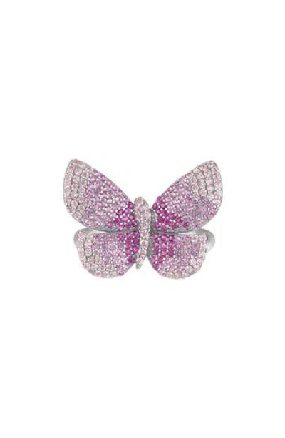Fzn Cubic Zirconia Butterfly Ring In Multi