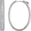 Fzn Cubic Zirconia Hoop Earrings In White