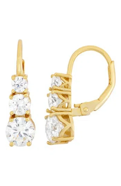 Fzn Cubic Zirconia Lever-back Earrings In Gold