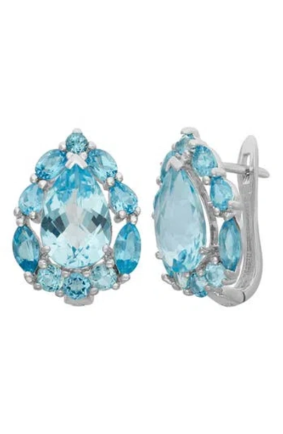 Fzn Cubic Zirconia Lever-back Earrings In Silver