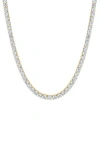 Fzn Cubic Zirconia Necklace In Silver