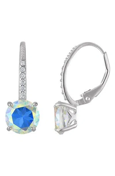 Fzn Cubic Zirconia Pavé Leverback Earrings In Silver