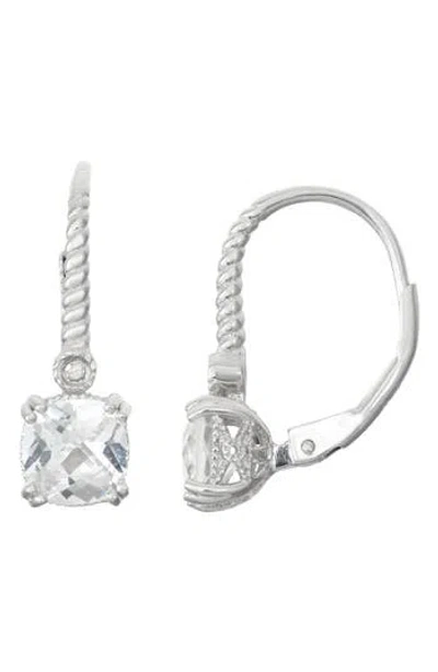 Fzn Cubic Zirconia Pavé Leverback Earrings In Silver