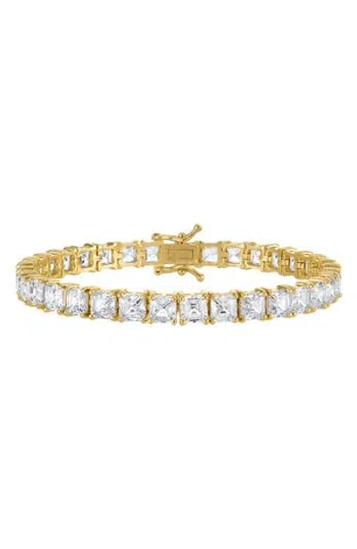 Fzn Cubic Zirconia Tennis Bracelet In Gold